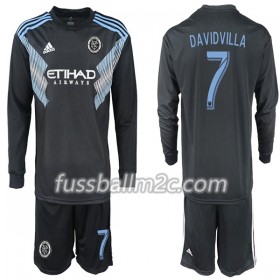 Fußballtrikots New York City FC DAVIDVILLA 7 Kinder Auswärts Trikotsatz 2018-2019 Langarm